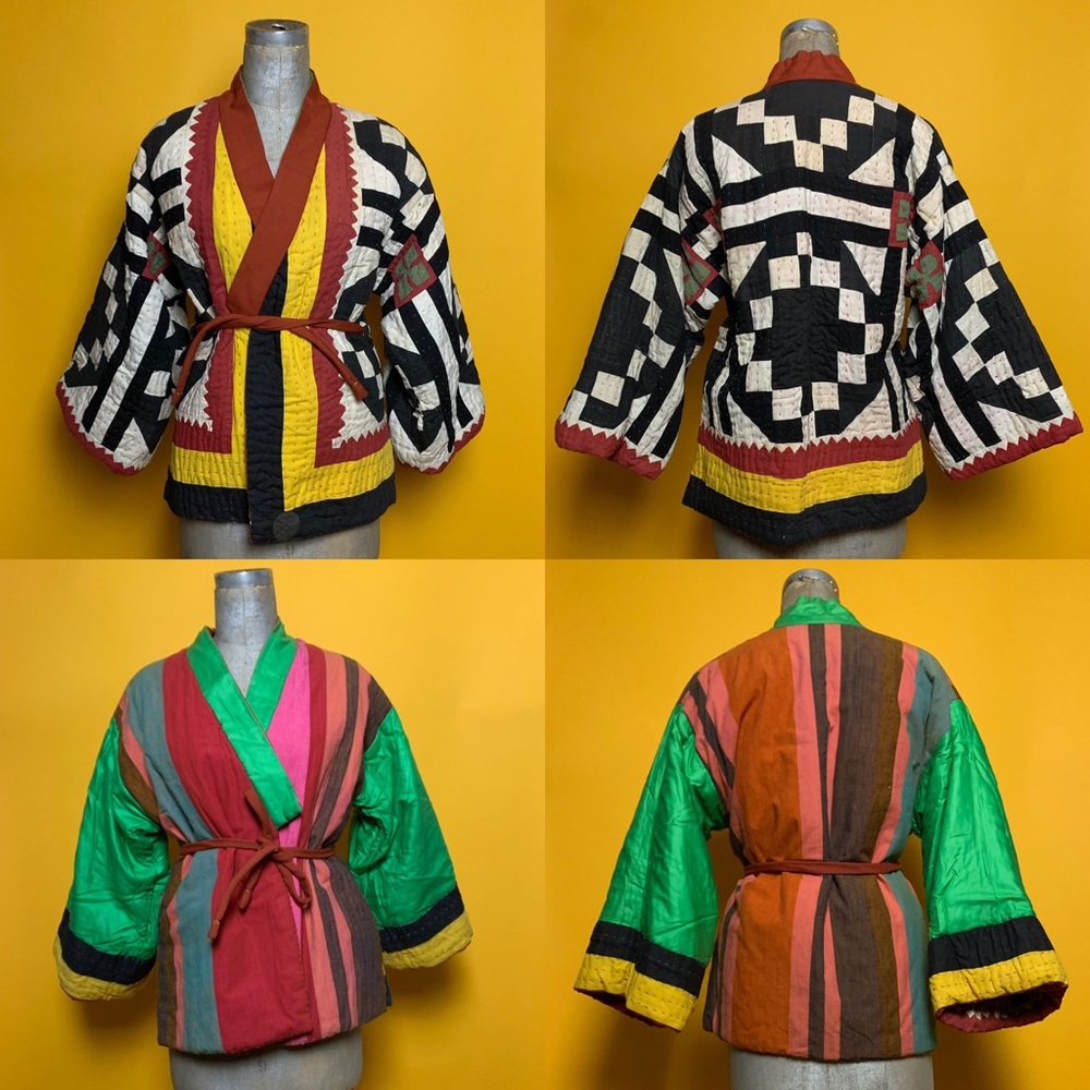REVERSIBLE Quilted Kimono Bell Sleeve Coat